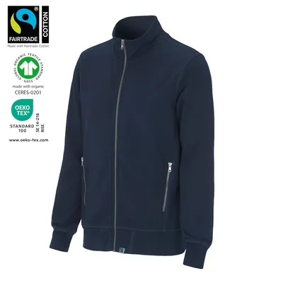 SWEATSHIRT FULL ZIP MAN - GOTS GECERTIFICEERD