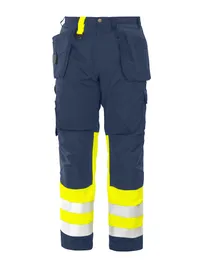 6502 SIGNALISATIEBROEK MET KNIEZAKKEN EN SPIJKERZAKKEN EN ISO 20471 KLASSE 1