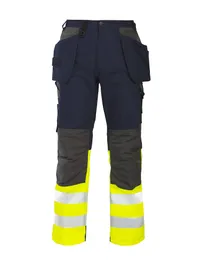 6522 SIGNALISATIEBROEK MET KNIEZAKKEN EN SPIJKERZAKKEN EN ISO 20471 KLASSE 1