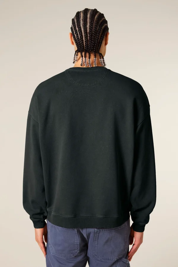 Das Oversized Garment-Dyed Rundhals-Unisex-Sweatshirt