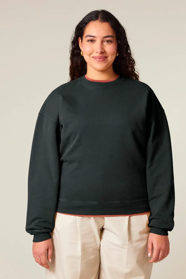 Das Oversized Garment-Dyed Rundhals-Unisex-Sweatshirt