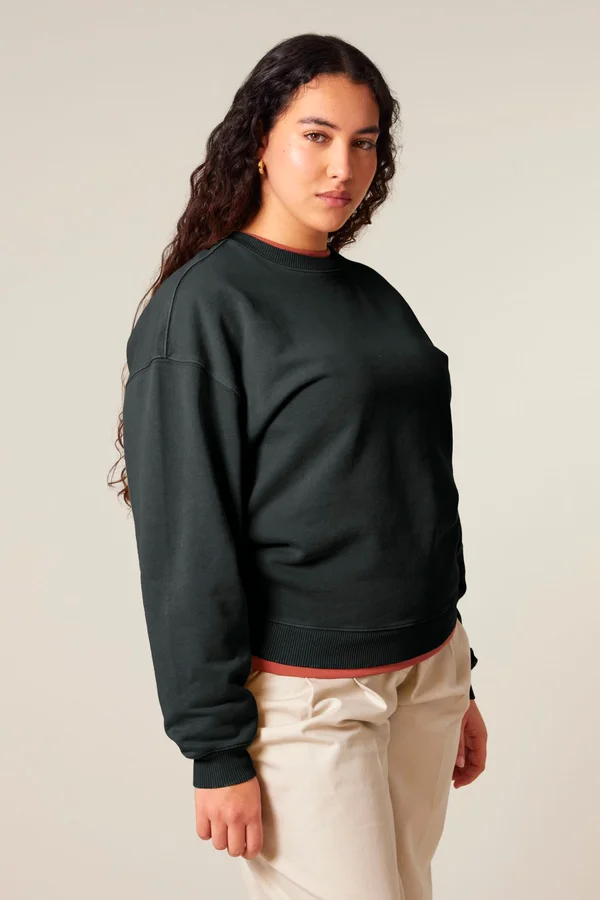 Das Oversized Garment-Dyed Rundhals-Unisex-Sweatshirt