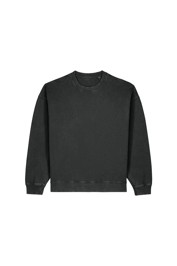 Das Oversized Garment-Dyed Rundhals-Unisex-Sweatshirt