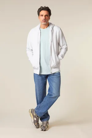 Der Unisex-Zip-Hoodie aus French Terry