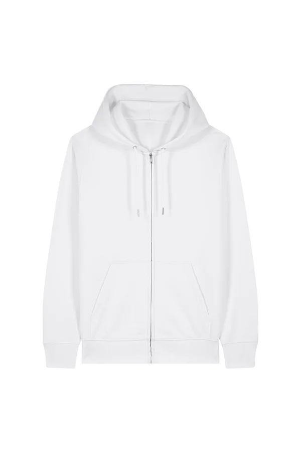 Der Unisex-Zip-Hoodie aus French Terry