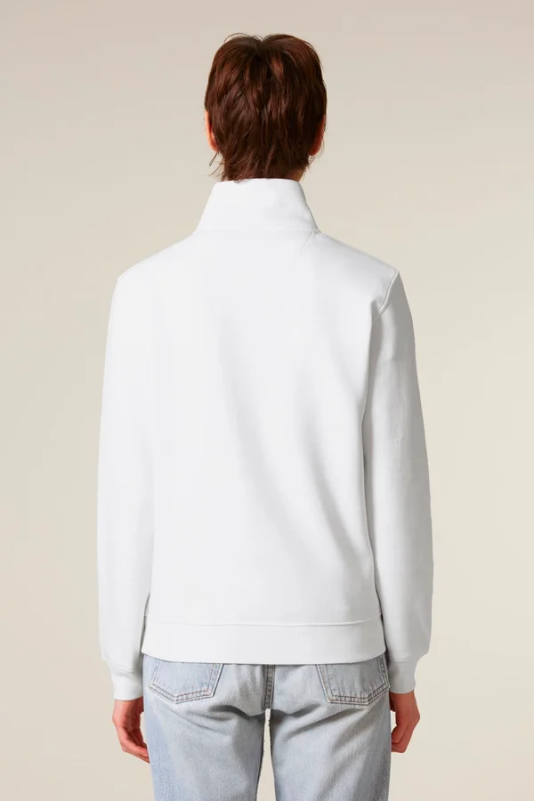 Das Unisex-Sweatshirt mit kurzem Reißverschluss