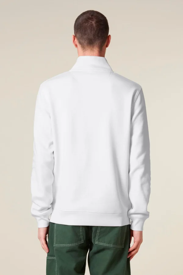 Das Unisex-Sweatshirt mit kurzem Reißverschluss