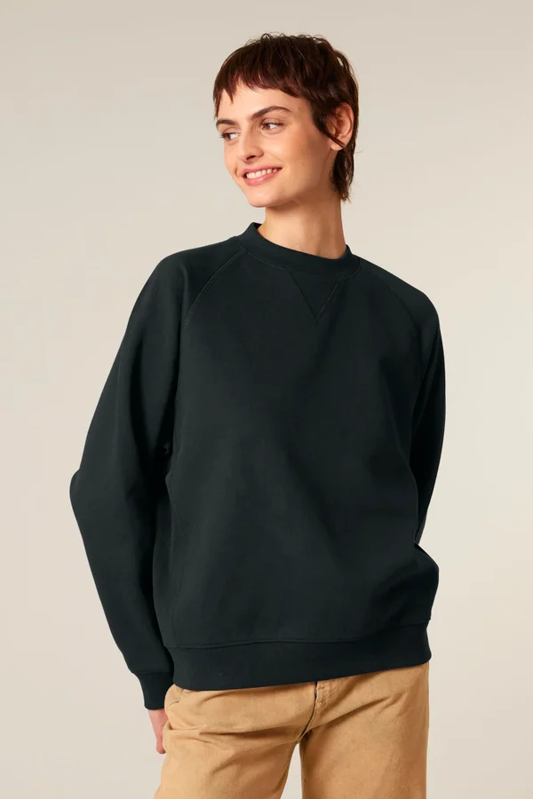 Das Relaxed Raglan-Rundhals-Unisex-Sweatshirt
