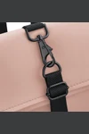 Backpack with roll-top flap in matt polyurethane