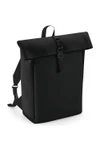 Rucksack mit Roll-Top-Klappe aus mattem Polyurethan