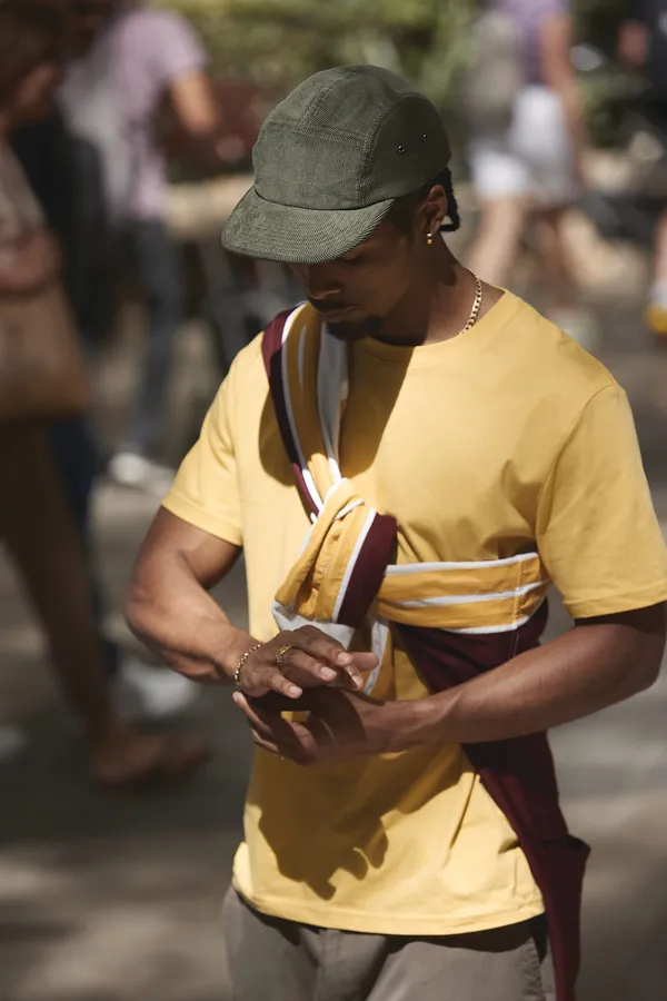 5-panel velour camper cap
