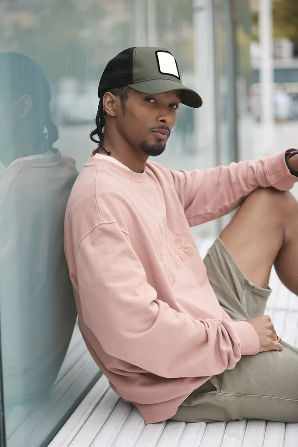 5-panel trucker cap with square patch