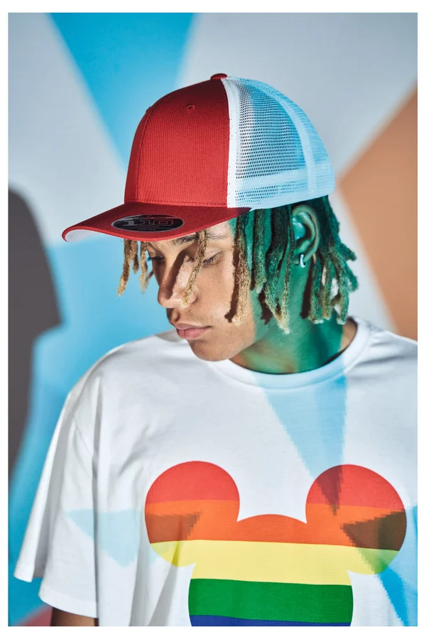 Zweifarbige Mesh-Cap