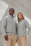 Unisex-Sweatshirt mit Reißverschlusskragen