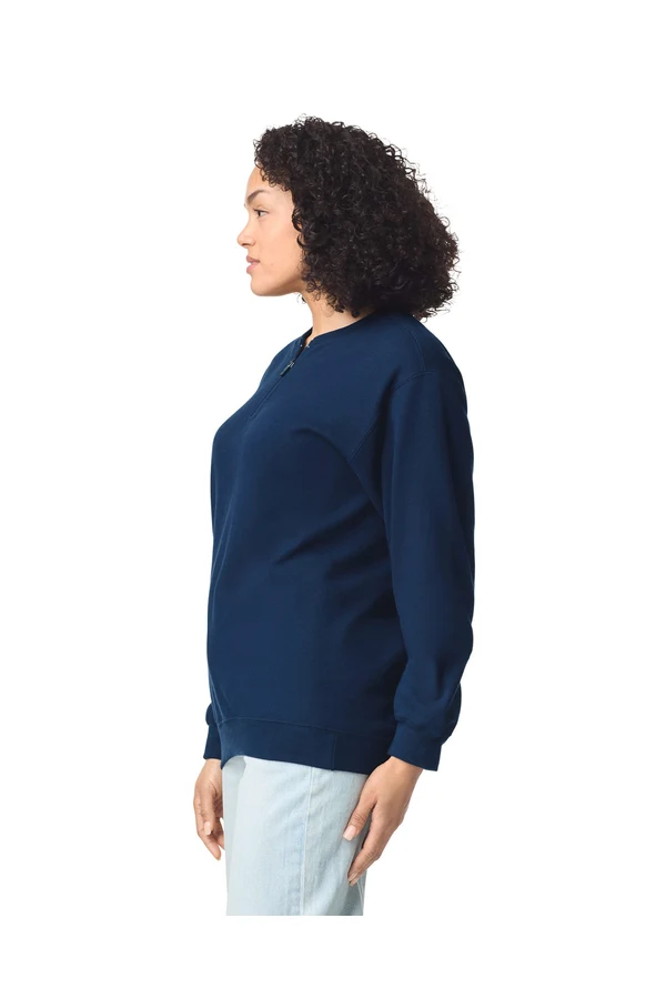 Sweatshirt aus Molton 1/4 Reißverschluss
