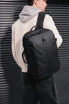 Business backpack with front soft pocket