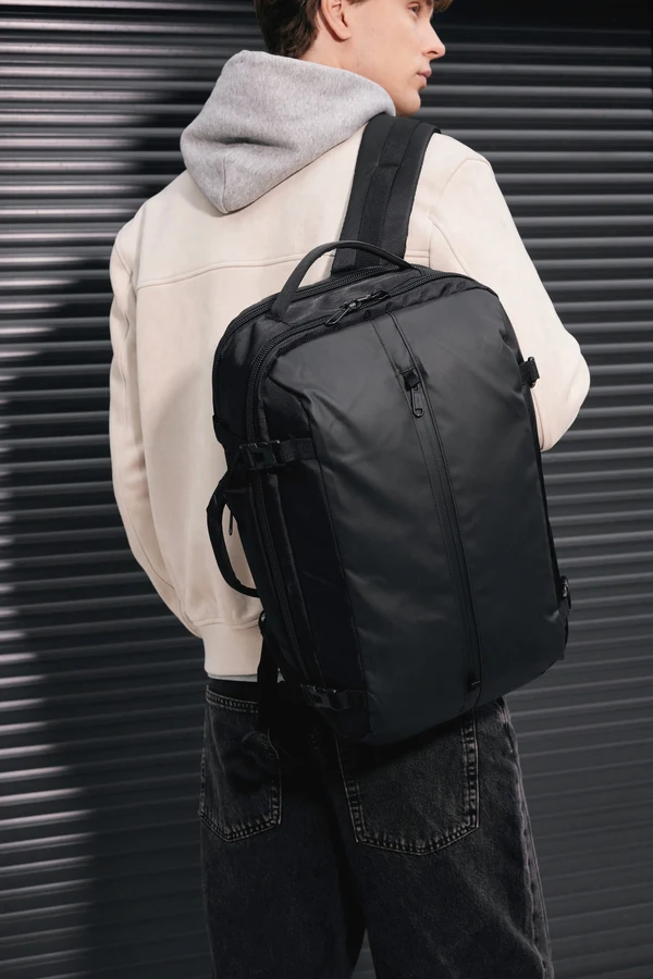 Business backpack with front soft pocket