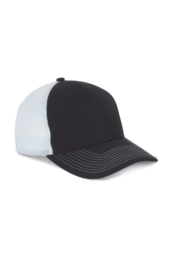 6 Panel Trucker mit kontrastfarbenen Nähten