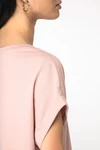 Eco-friendly ladies' rolled-up sleeves t-shirt