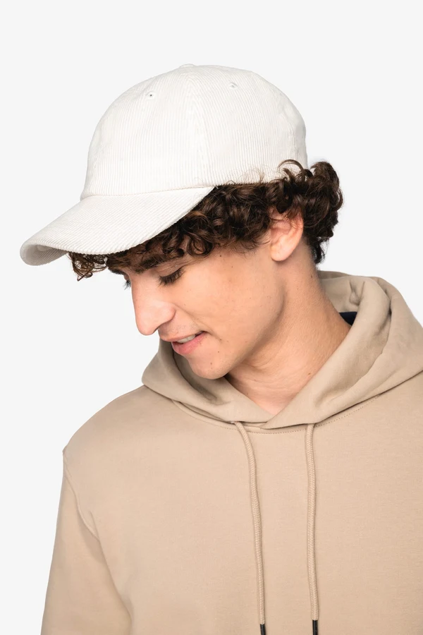 Eco-friendly unisex corduroy cap 6 panels