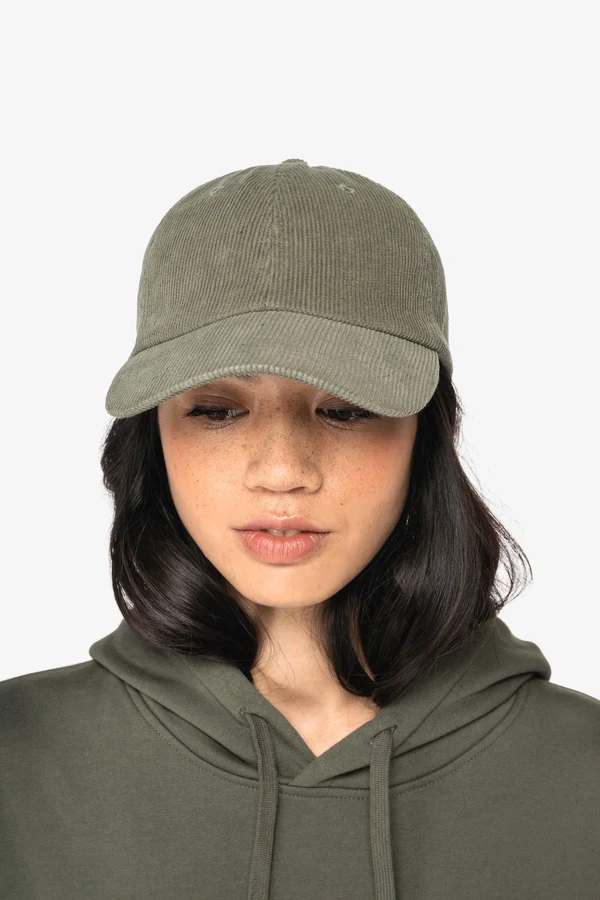Eco-friendly unisex corduroy cap 6 panels