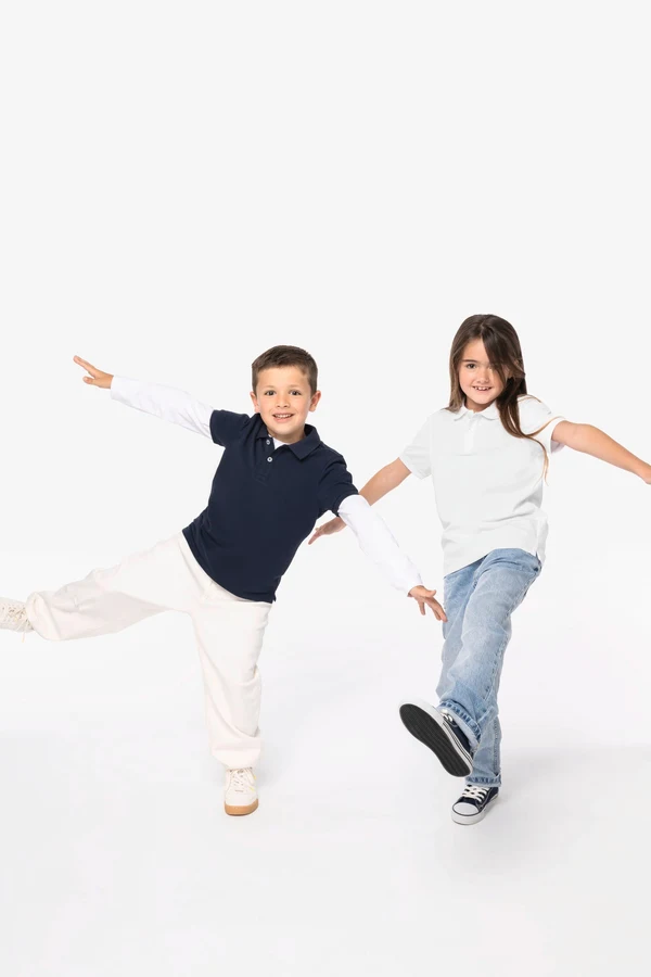 Eco-friendly kids’ piqué polo shirt