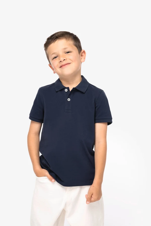 Eco-friendly kids’ piqué polo shirt