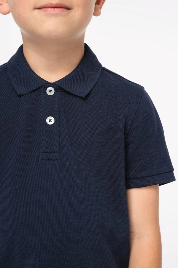 Eco-friendly kids’ piqué polo shirt