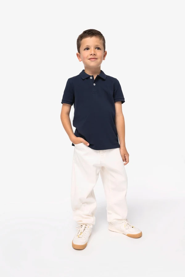 Eco-friendly kids’ piqué polo shirt