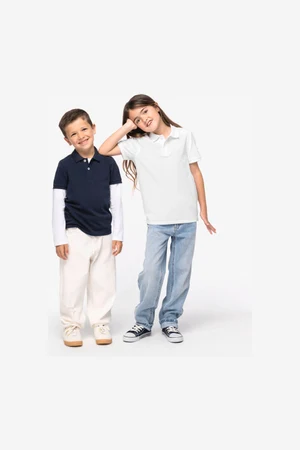Umweltfreundliches Polohemd aus Pikeetrikot für Kinder