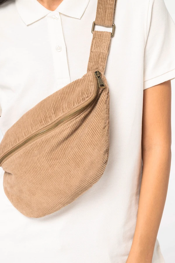 Umweltfreundliche Ausgewaschener Gürteltasche aus Kord