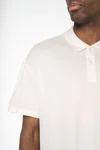 Eco-friendly men's dropped shoulders piqué knit polo shirt