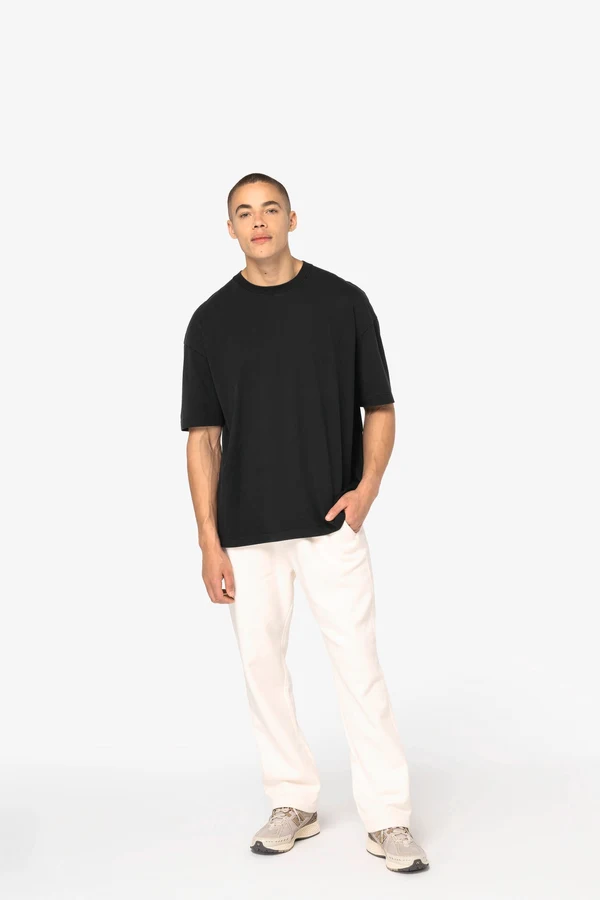 Eco-friendly men's washed effect oversized t-shirt