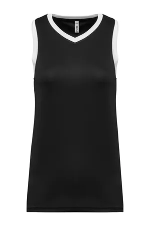 Damen Basketball Trikot Black / White