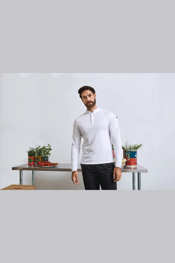 Koch-Poloshirt Coolchecker Essential mit langen Ärmeln