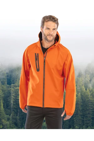 Recycelte 3-Lagen-Softshell-Jacke mit Kapuze, Unisex
