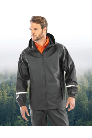 Wasserdichte Prism PU-Jacke mit reflektierenden Streifen