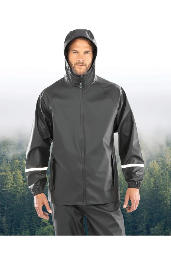 Wasserdichte Prism PU-Jacke mit reflektierenden Streifen
