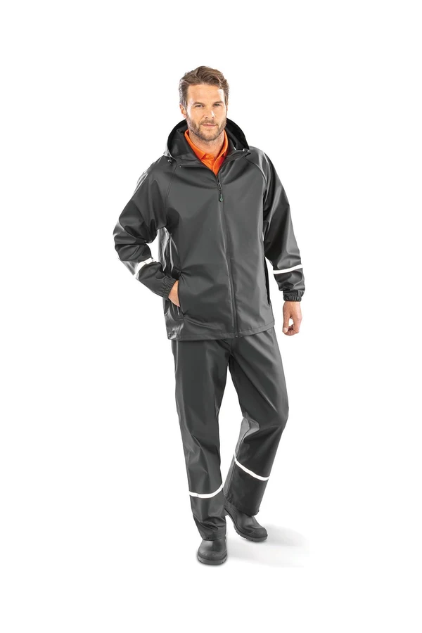 Wasserdichte Prism PU-Jacke mit reflektierenden Streifen