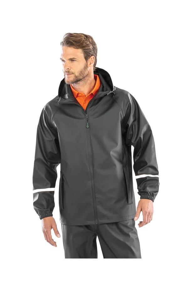 Wasserdichte Prism PU-Jacke mit reflektierenden Streifen