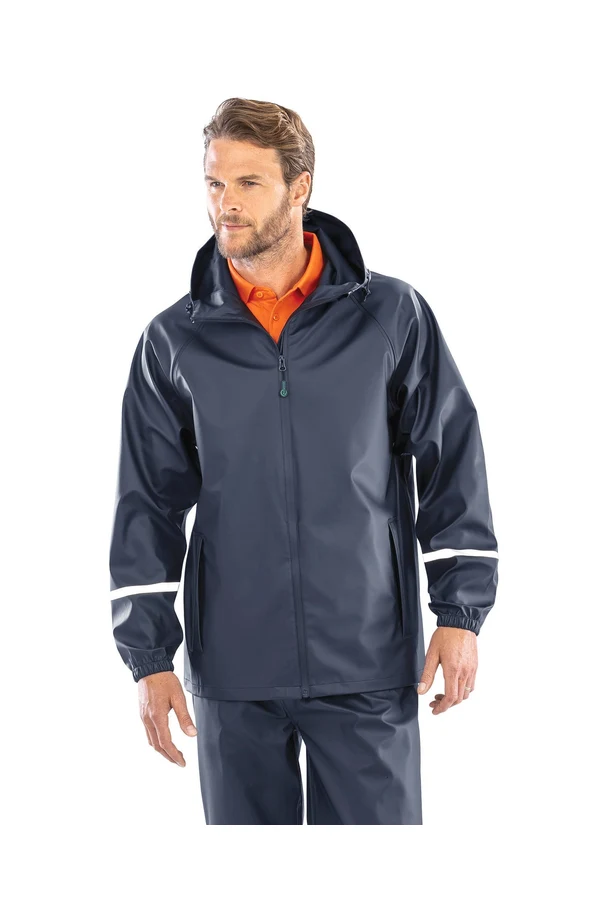 Wasserdichte Prism PU-Jacke mit reflektierenden Streifen