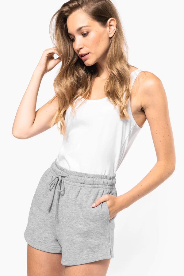 Umweltfreundliche Shorts aus gebürstetem Molton für Damen