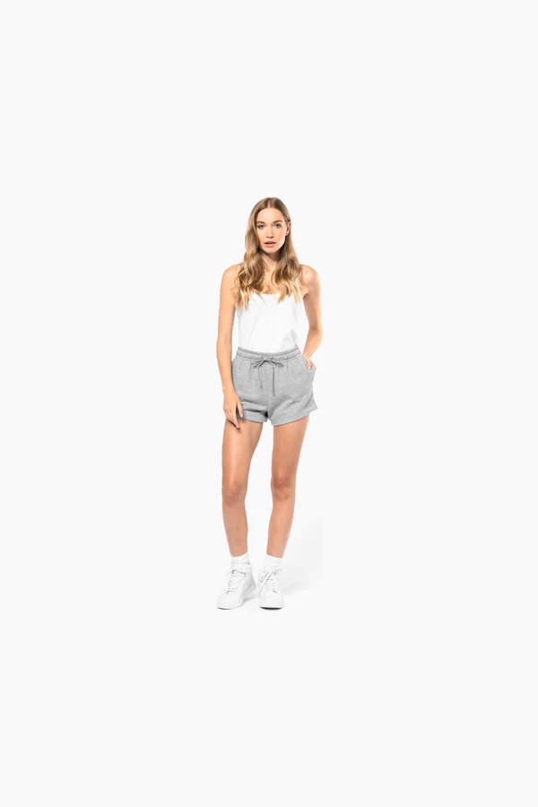 Umweltfreundliche Shorts aus gebürstetem Molton für Damen