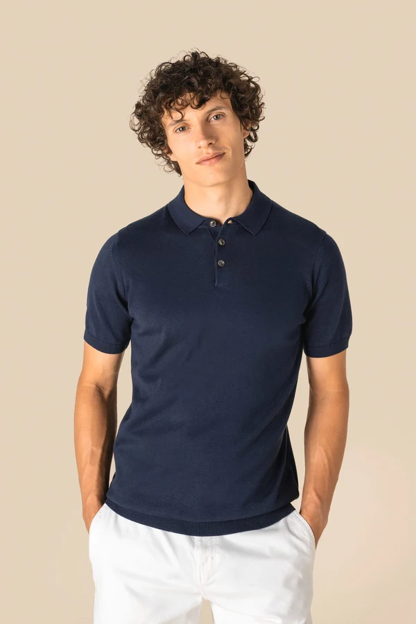Umweltfreundliches Herren-Polohemd aus Strick