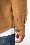 Eco-friendly men's washed effect corduroy overshirt