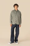 Umweltfreundliche ausgewaschene Herren-Hemdjacke aus Kord