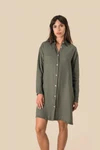 Hemdblusenkleid aus Leinen für Damen
