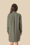 Hemdblusenkleid aus Leinen für Damen