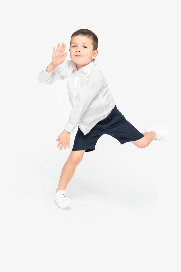 Bermuda-Shorts aus Leinen für Jungen