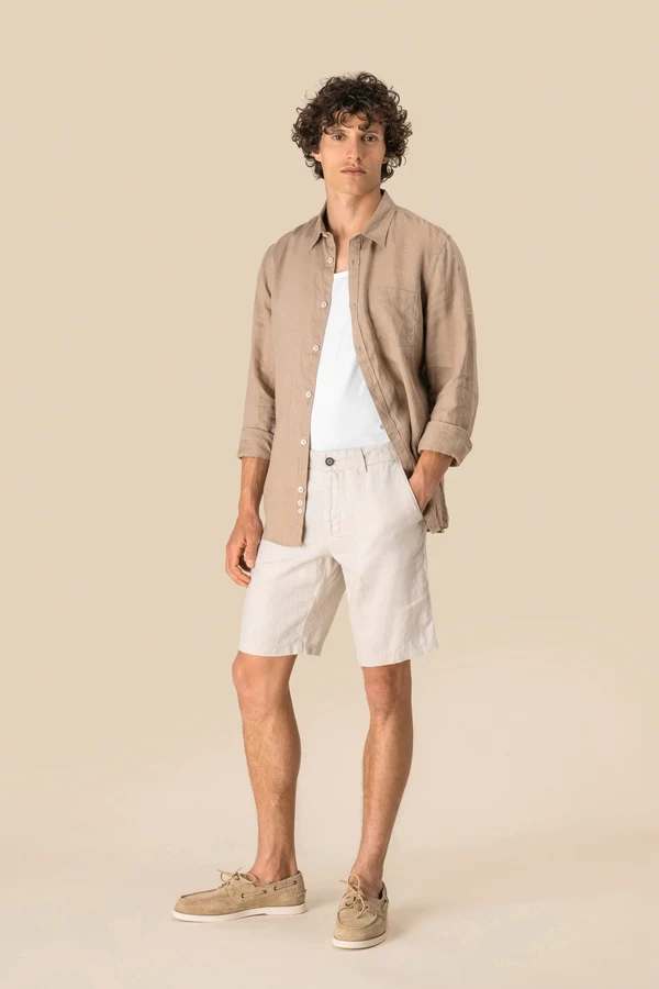 Bermuda-Shorts aus Leinen für Herren